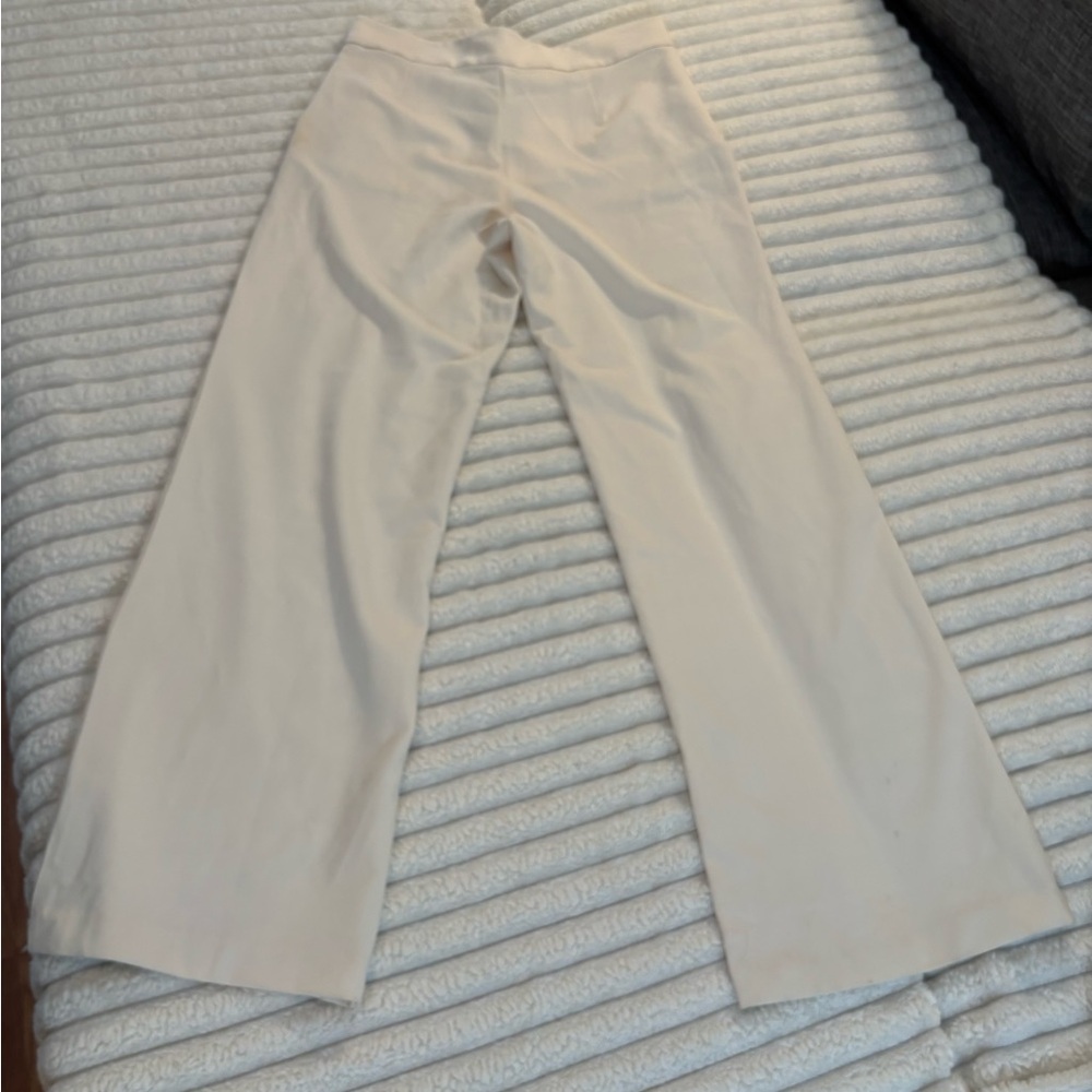 H&M Cream Flare Wide Leg Jeans